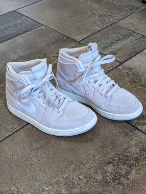 Nike Air Jordan 1 Zoom CMFT Venice Sail Sneakers Suede Size 6.5 Lavender 💜